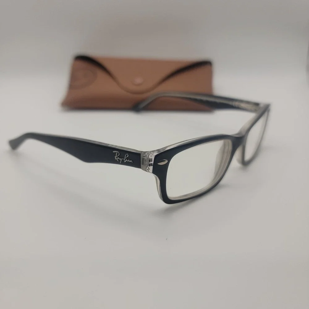 Ray-Ban Junior Kids Rectangular Eyeglass Frames Only RB1530 3529 Black 48-18-130